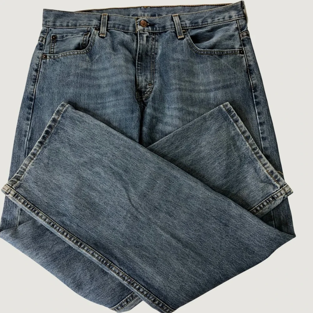 Levis 569 Jeans Mens 36x32 (Fits) Blue Baggy Loose Relaxed Whiskering Skater